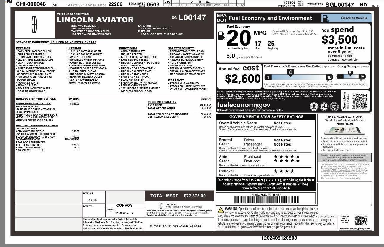 2025 Lincoln Aviator Reserve
