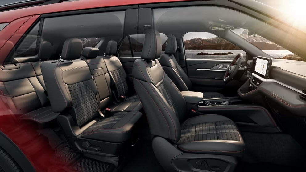 Interior of the 2026 Ford Explorer for sale near Sulphur