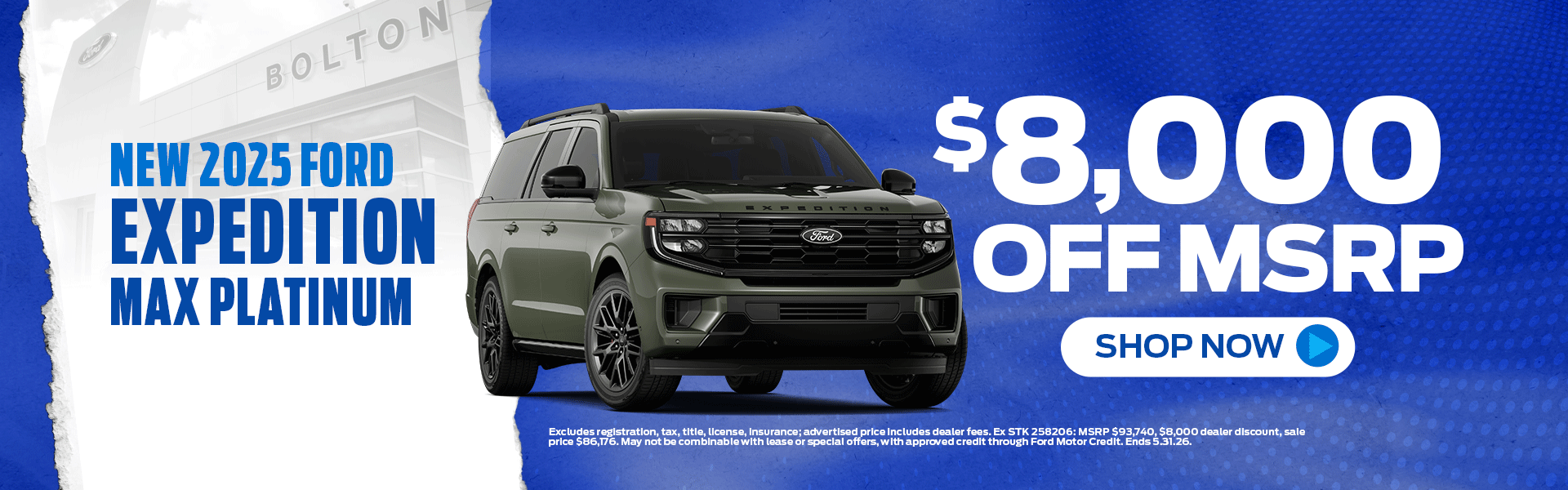 New 2025 Ford Expedition Max Platinum offer in Lake Charles