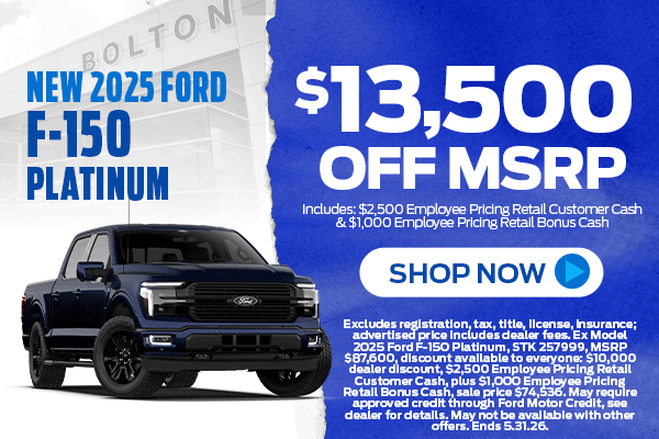 New 2025 Ford F-150 offers in Lake Charles, LA