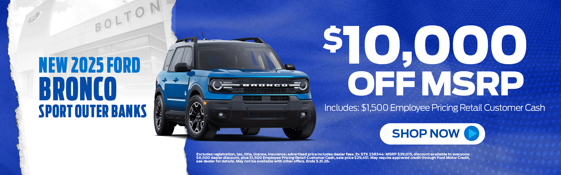 New 2026 Ford Bronco Outer Banks Offer in Lake Charles 