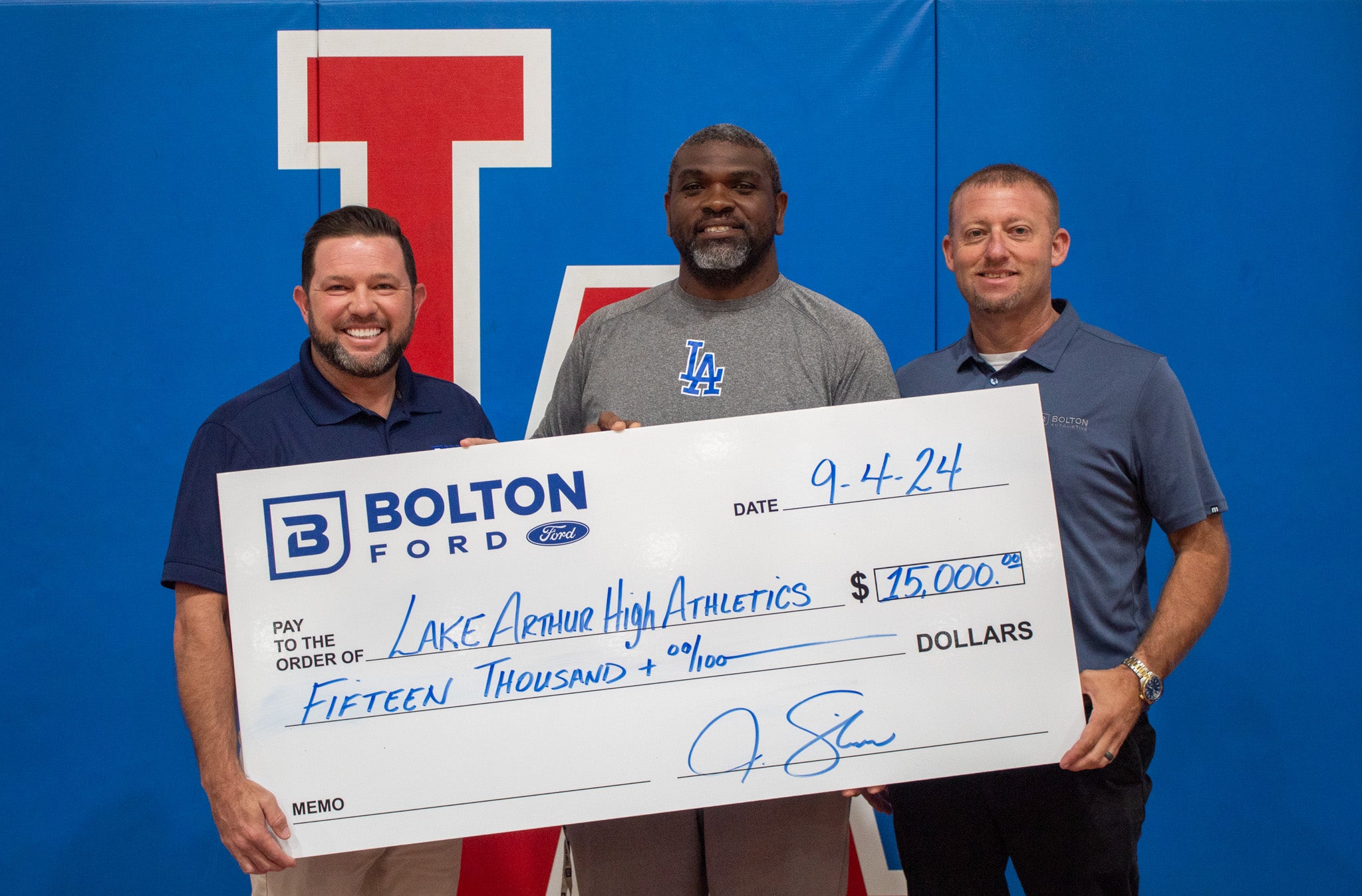 Lake Arthur High Athletics Donation Near Beaumont